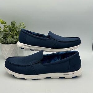 Skechers Women’s Comfort Pilars Blue Slip On Shoes Size 11